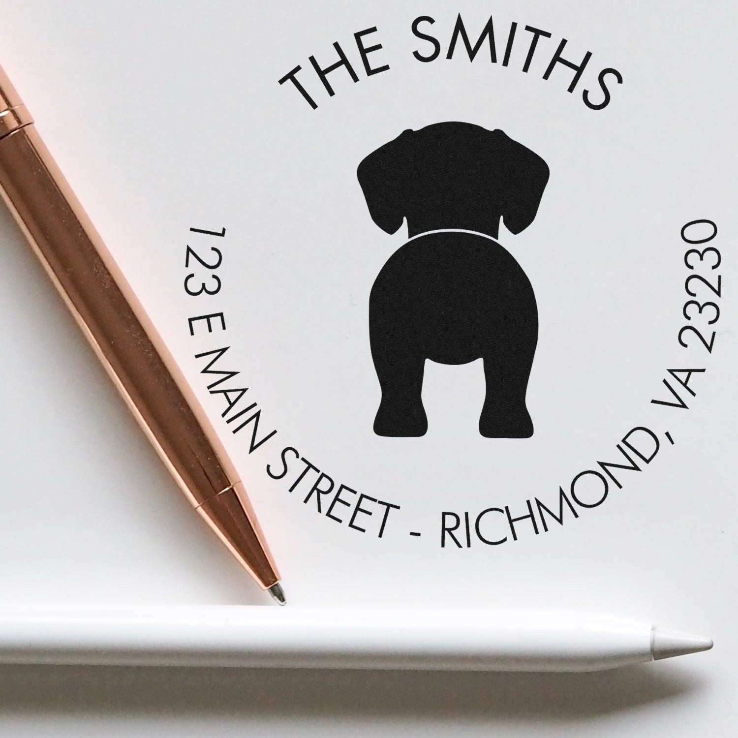 Wood Handle Puggle Customizable Stamp for Envelopes - Engineer Seal Stamps