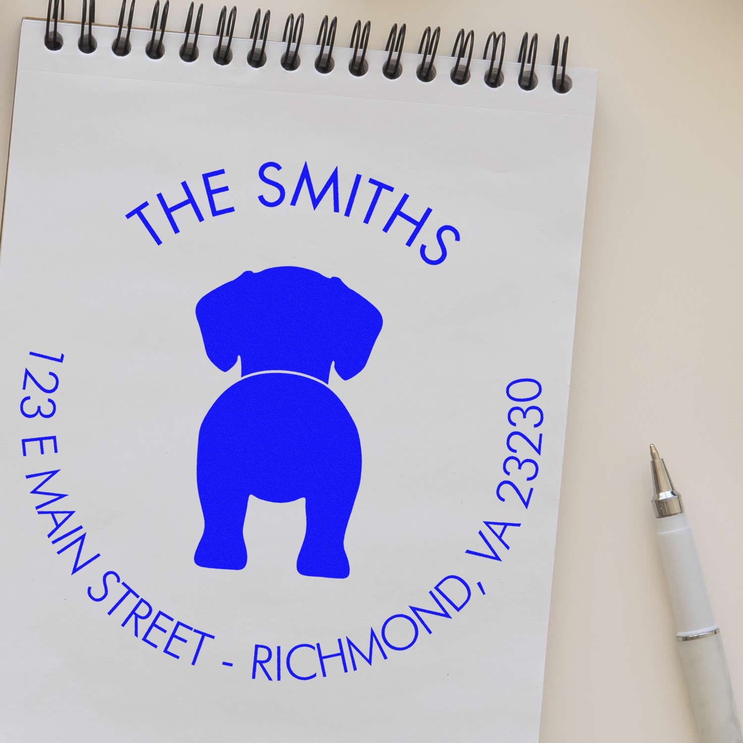 Wood Handle Puggle Customizable Stamp for Envelopes - Engineer Seal Stamps