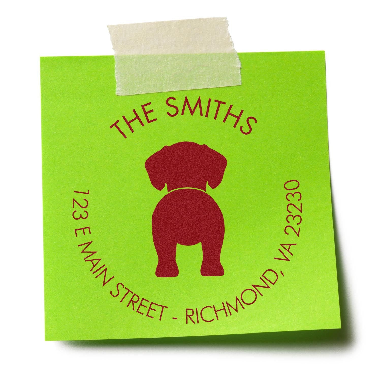 Self-Inking Puggle Custom-Made New Address Stamp for Envelopes - Engineer Seal Stamps