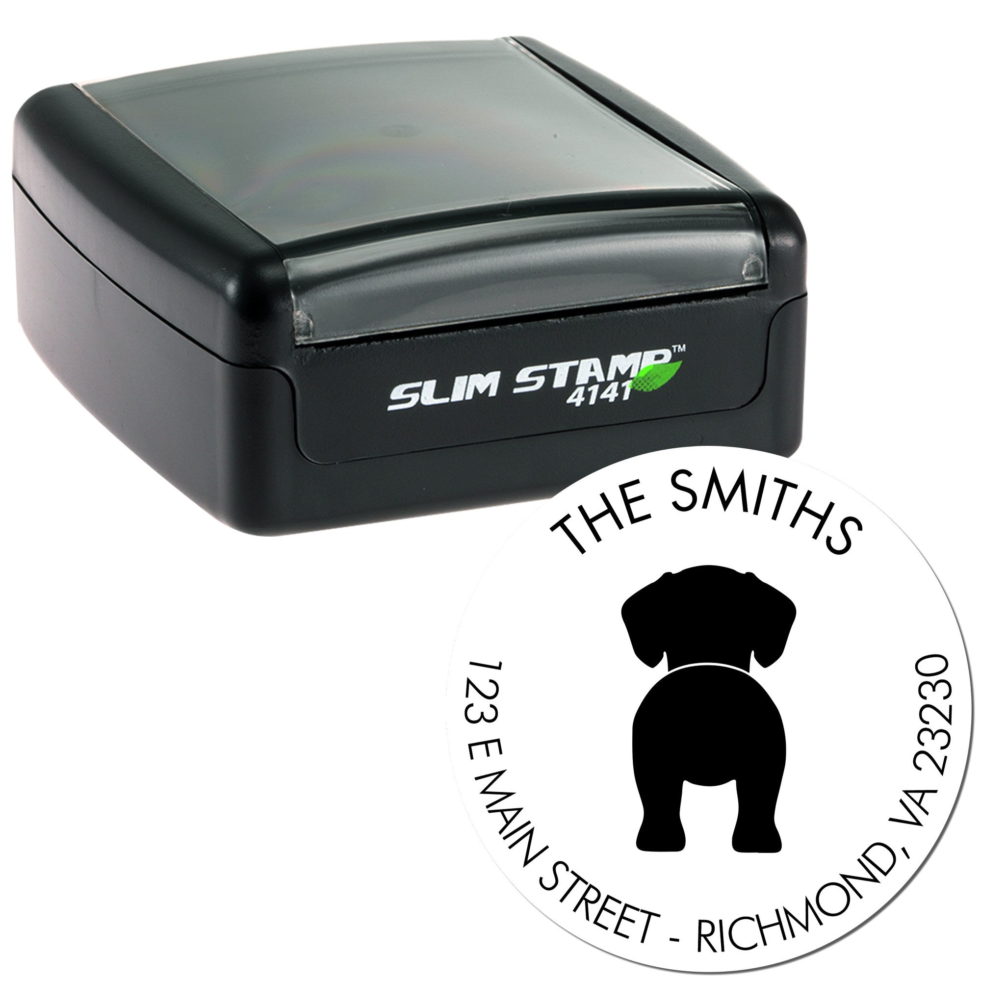 Slim Pre-Inked Puggle Customized Mailing Address Stamp - Engineer Seal Stamps
