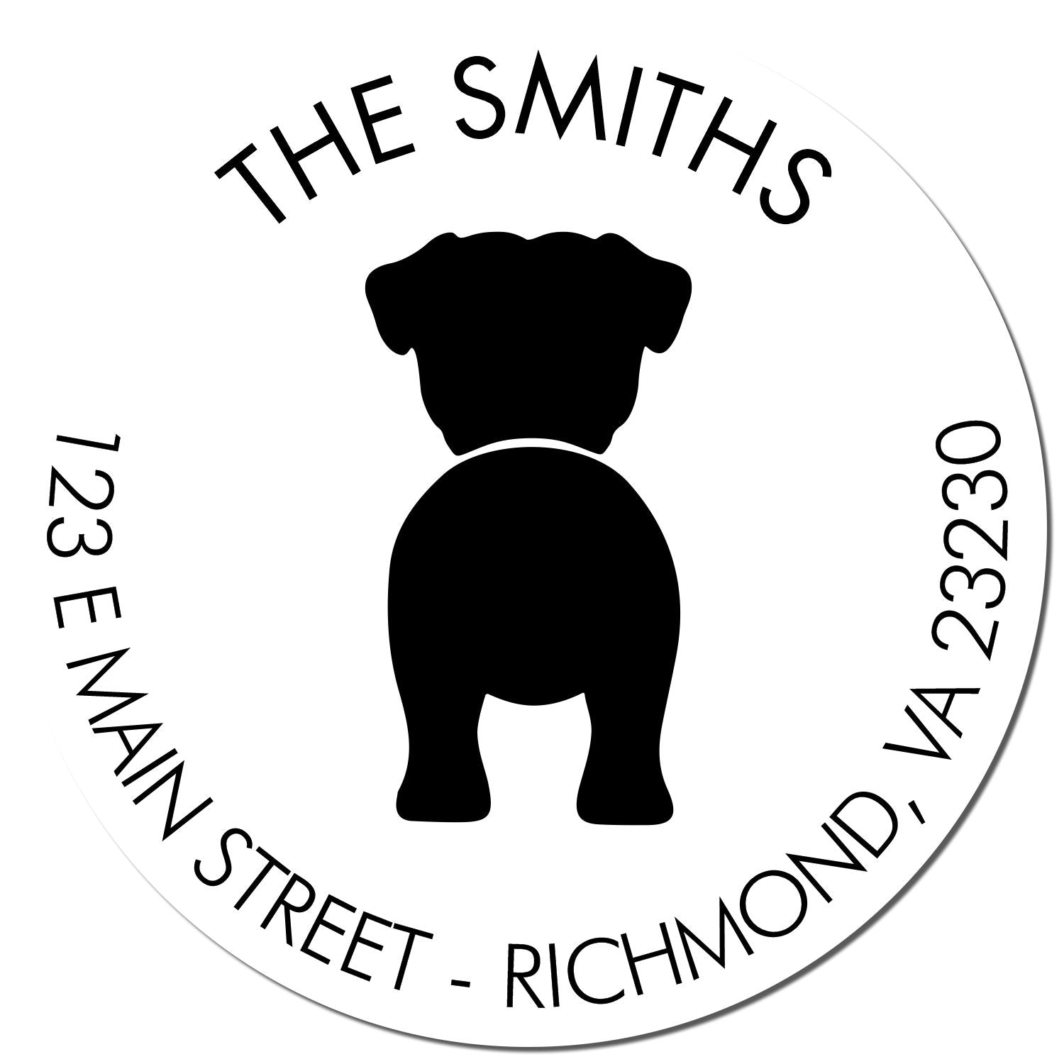 Slim Pre-Inked Pug Customized Address Return Rubber Stamp - Engineer Seal Stamps