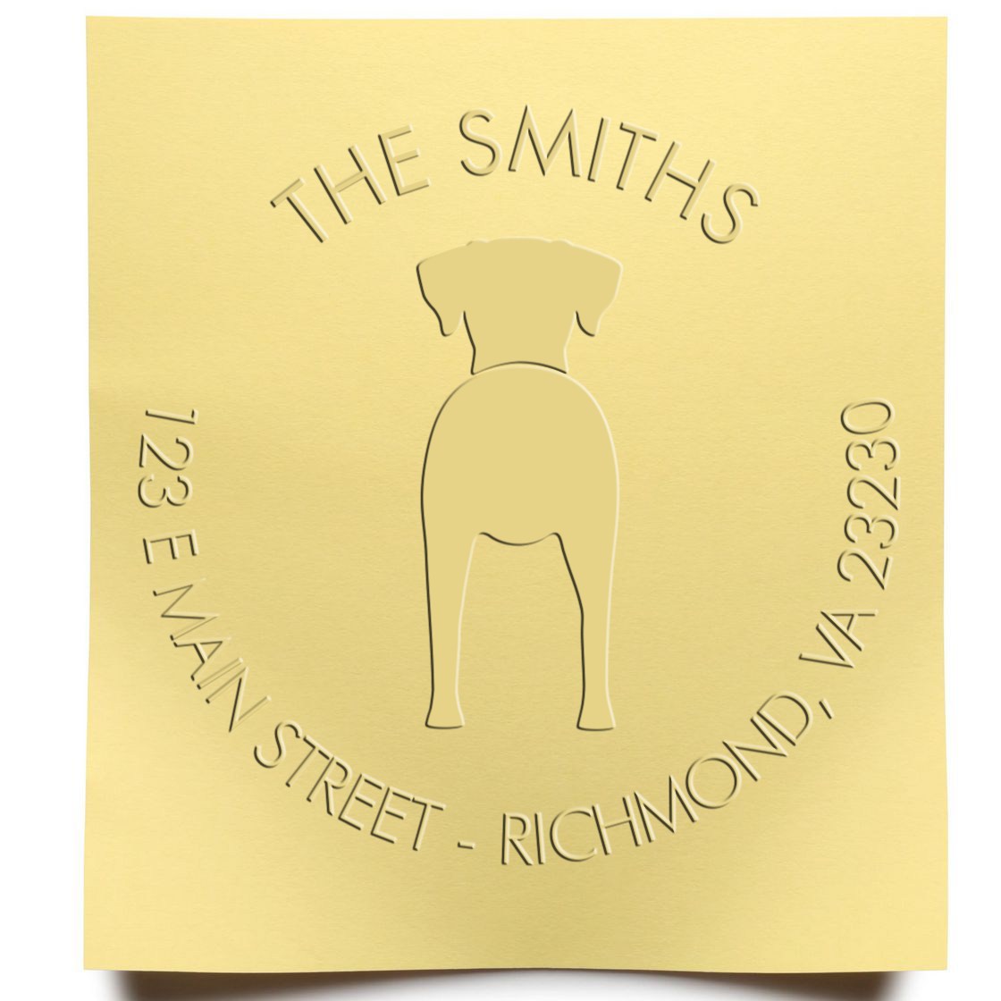 Desk Rhodesian Ridgeback Customizable Name and Address Embossing Seal - Engineer Seal Stamps