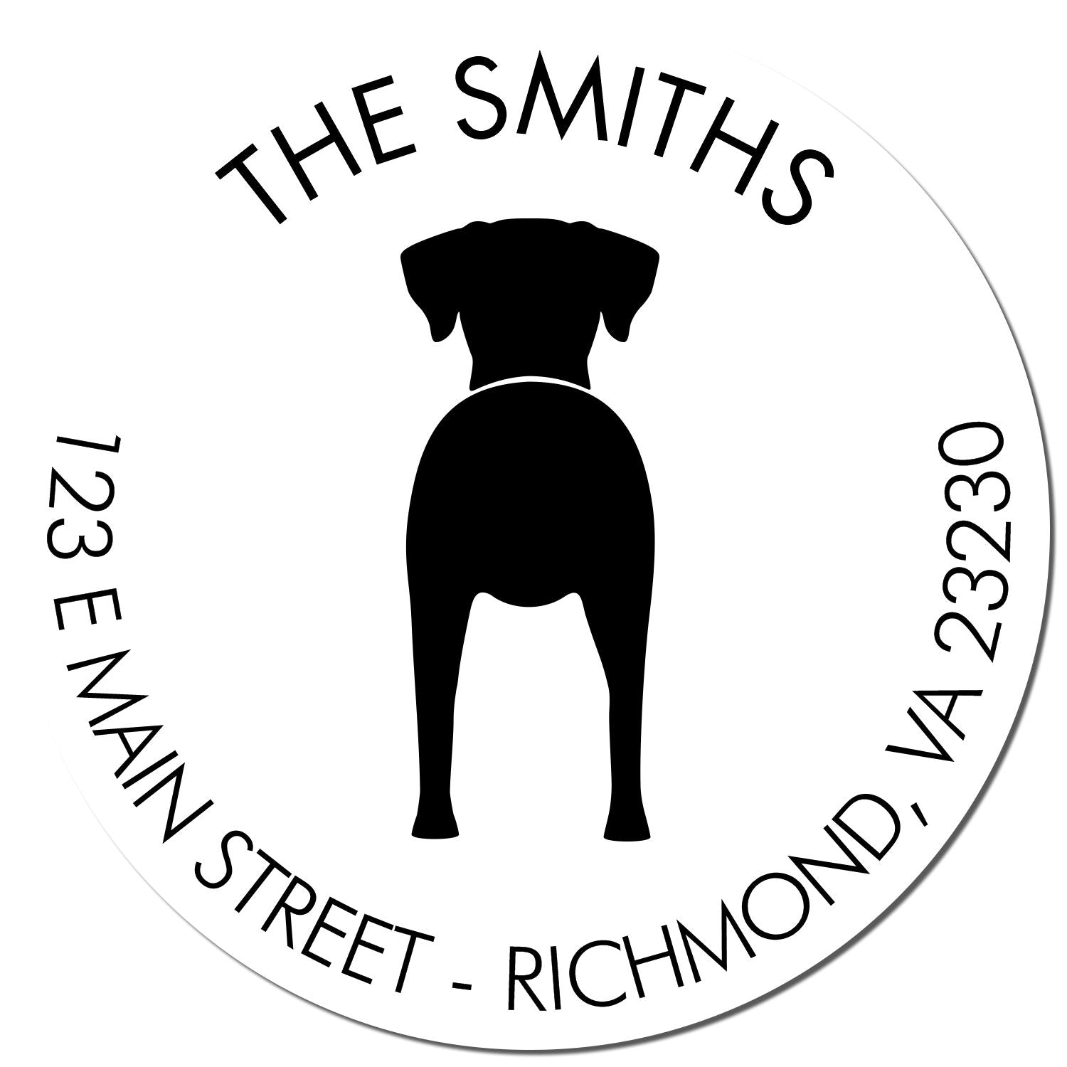 Wood Handle Rhodesian Ridgeback Customizable Stamper - Engineer Seal Stamps