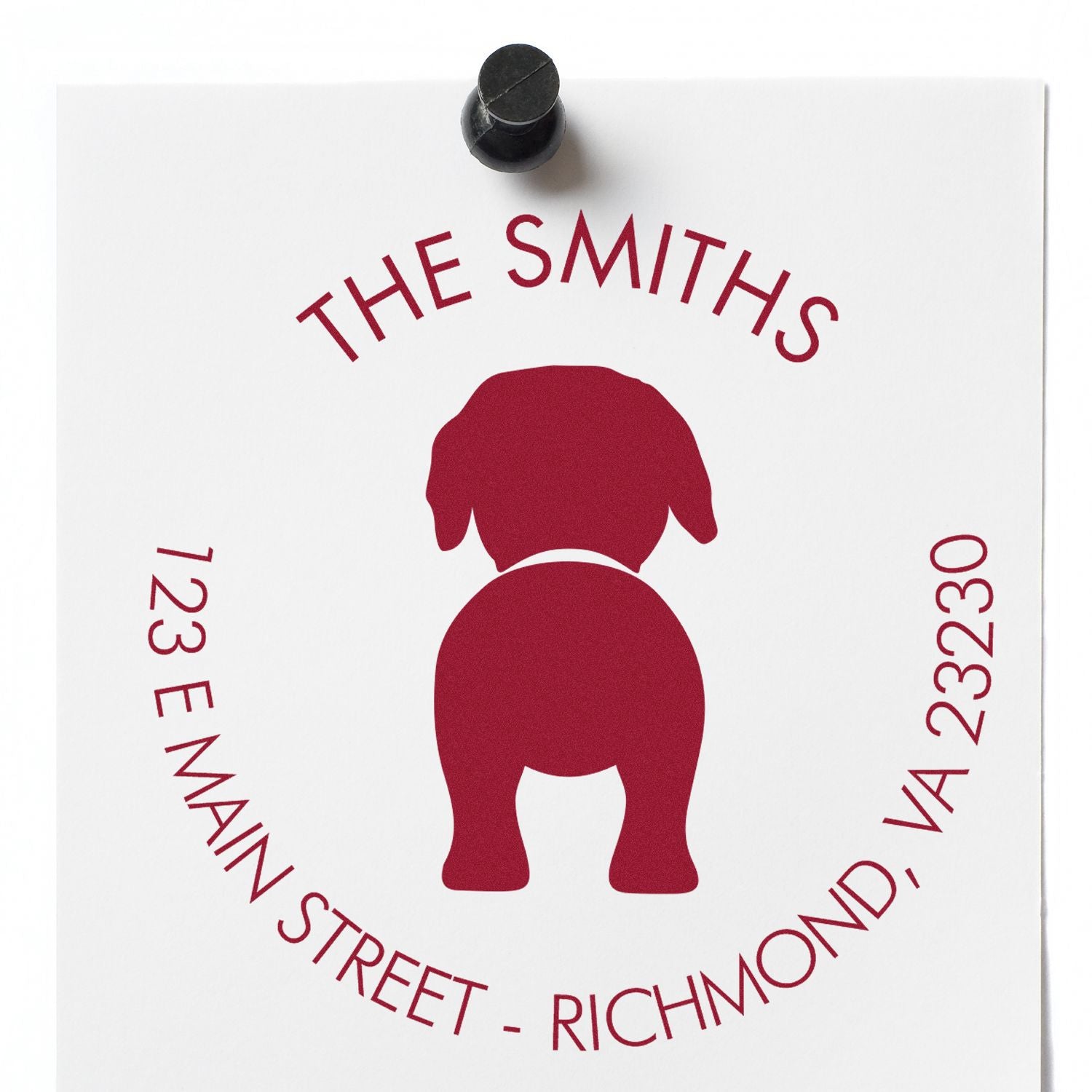 PSI Pre-Inked Rottweiler Personalizable Rubber Stamp - Engineer Seal Stamps