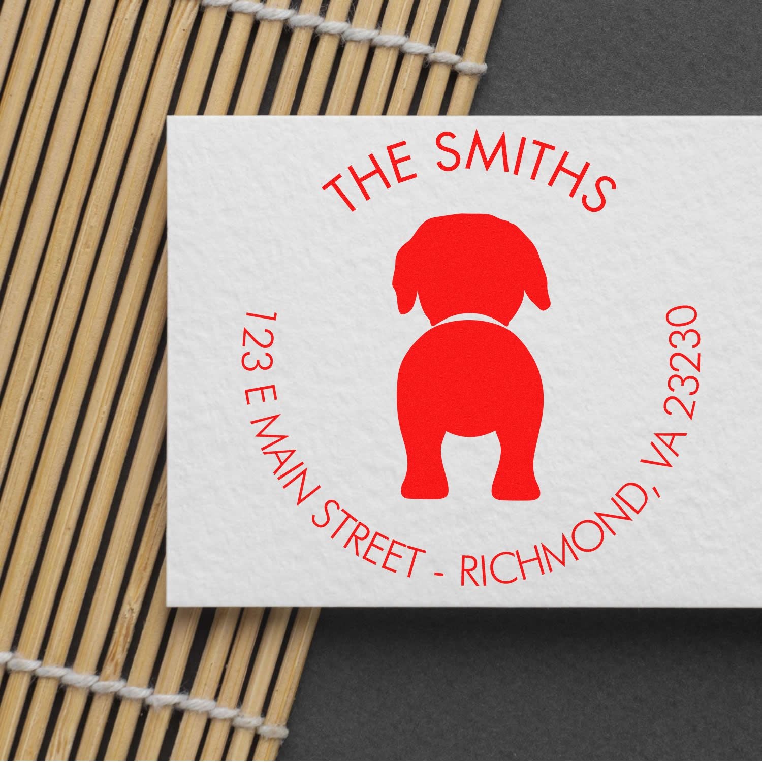 Wood Handle Rottweiler Customizable Stamper - Engineer Seal Stamps