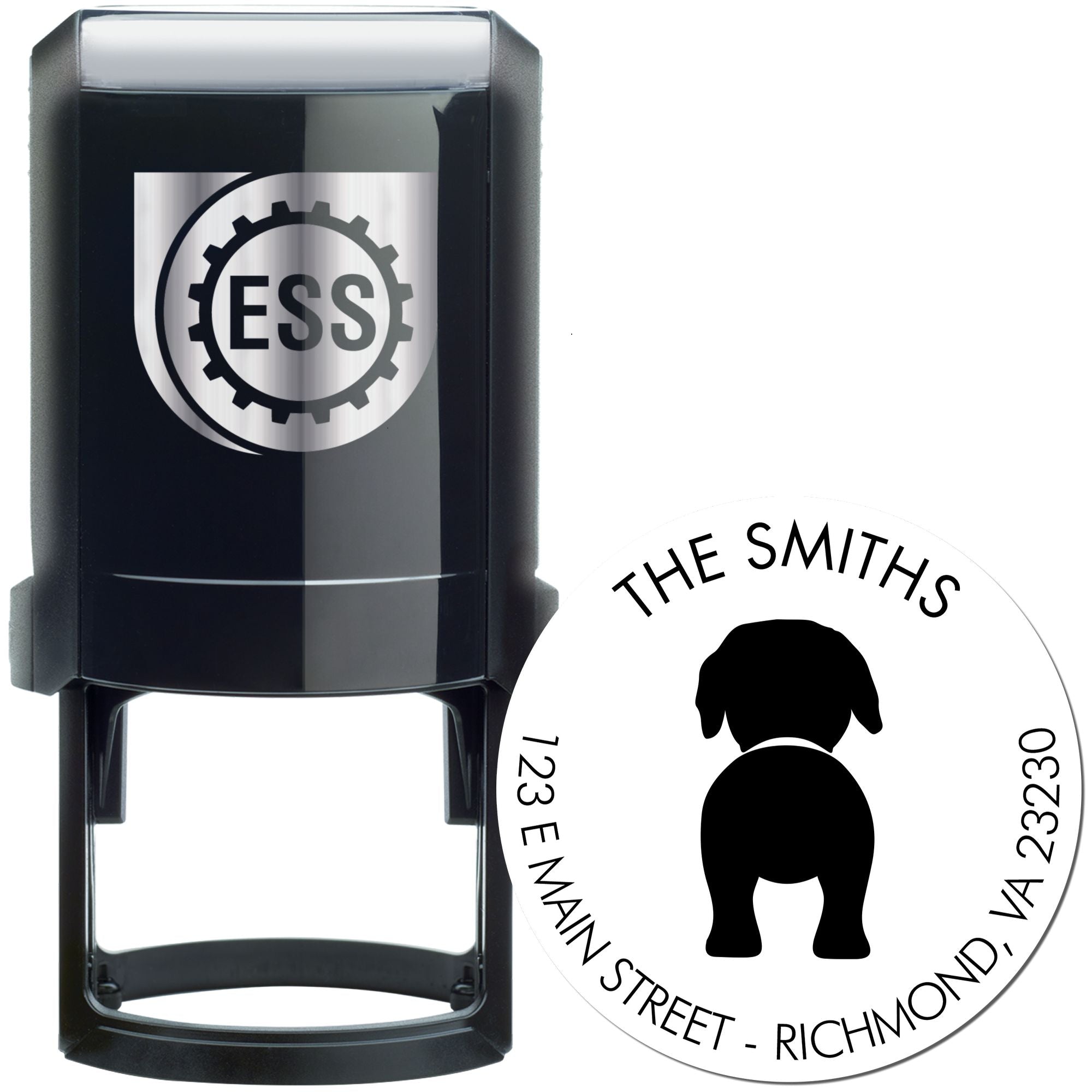 Self-Inking Rottweiler Custom-Made New Address Stamper - Engineer Seal Stamps