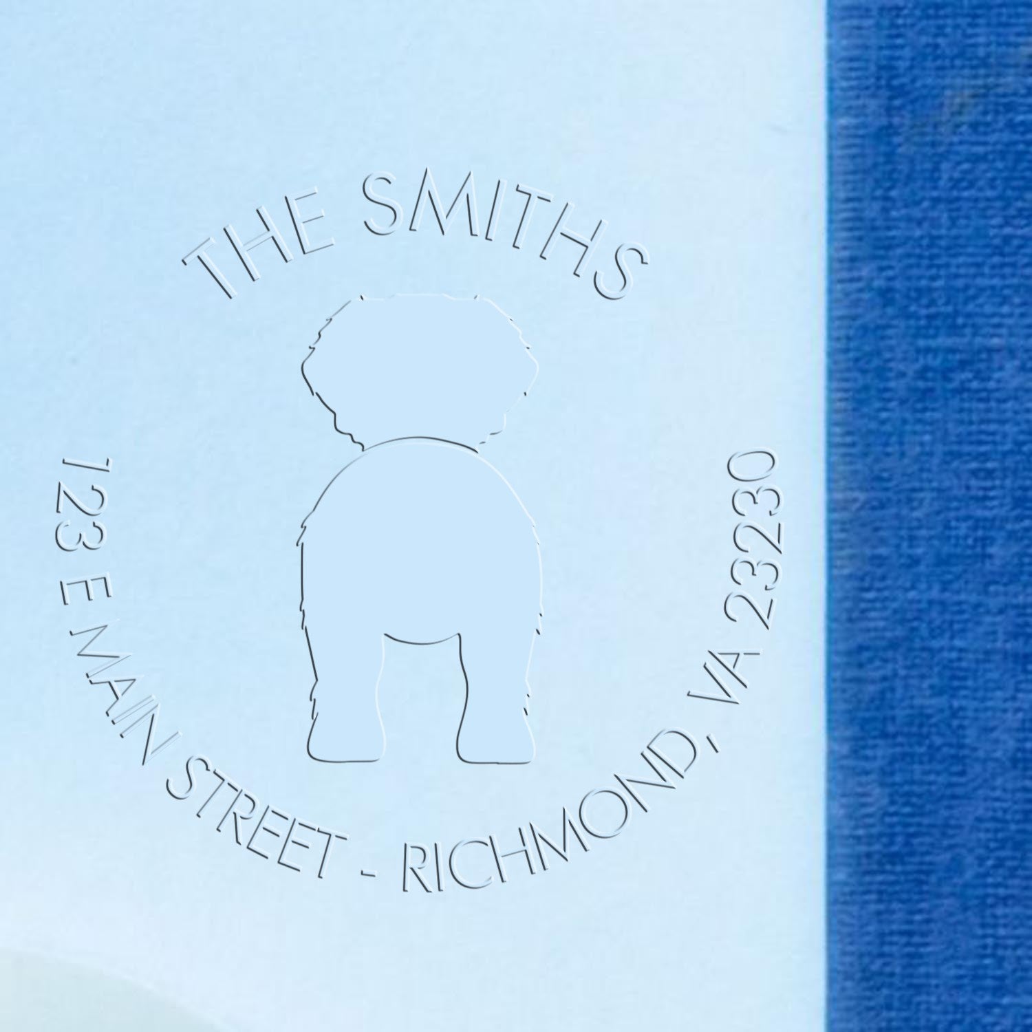 Hybrid Saint Bernard Dog Custom Name and Address Seal - Engineer Seal Stamps