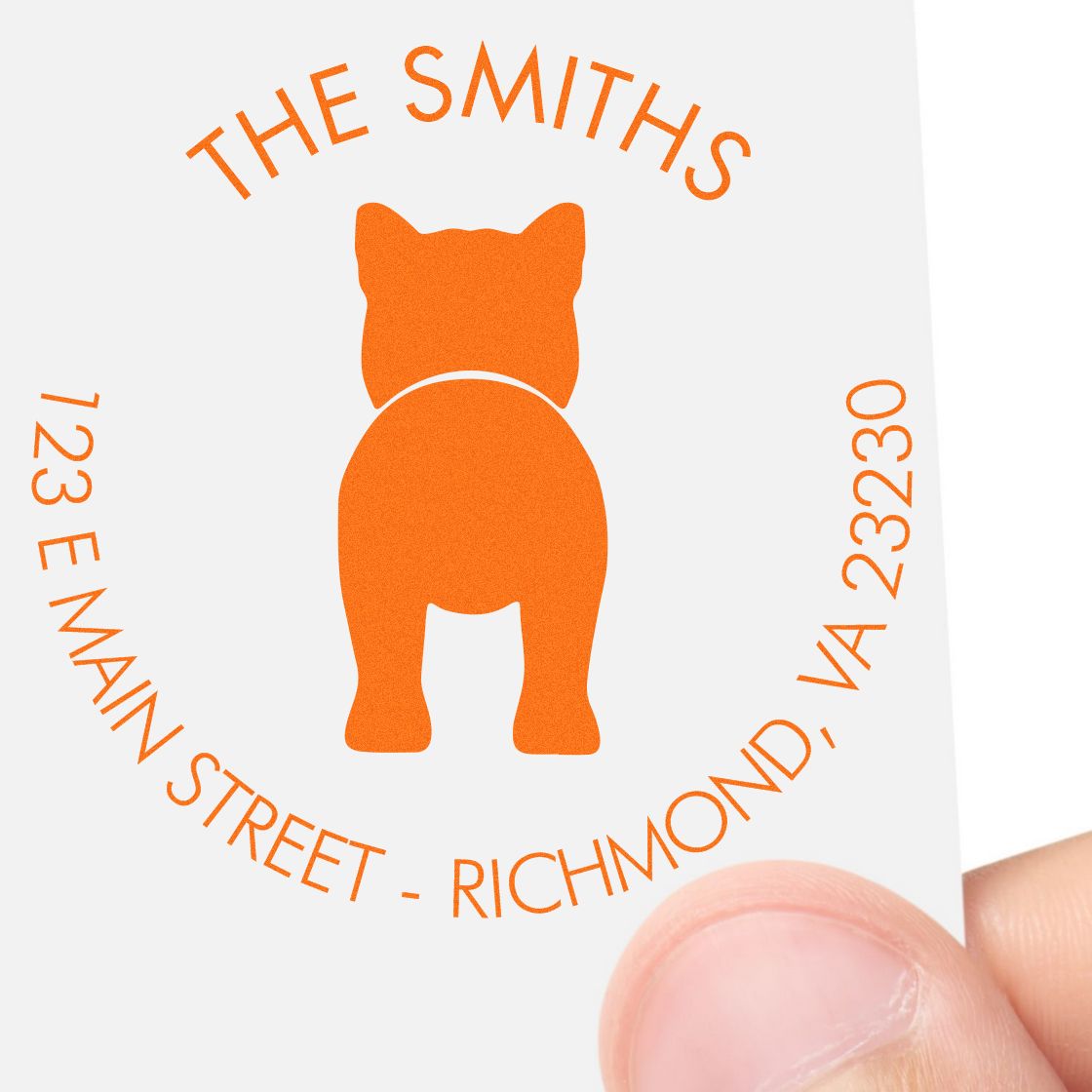 Slim Pre-Inked Shiba Inu Customized New Address Rubber Stamp - Engineer Seal Stamps