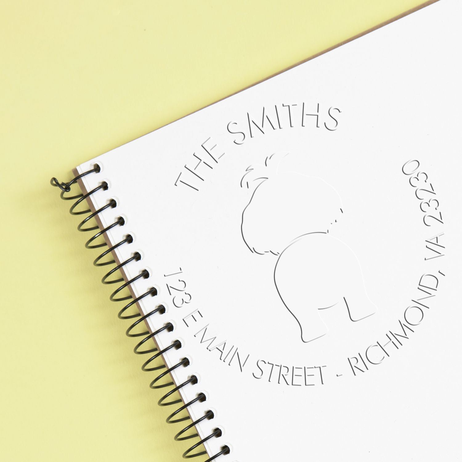 Hybrid Shih Tzu Dog Custom Name and Address Seal Stamp - Engineer Seal Stamps