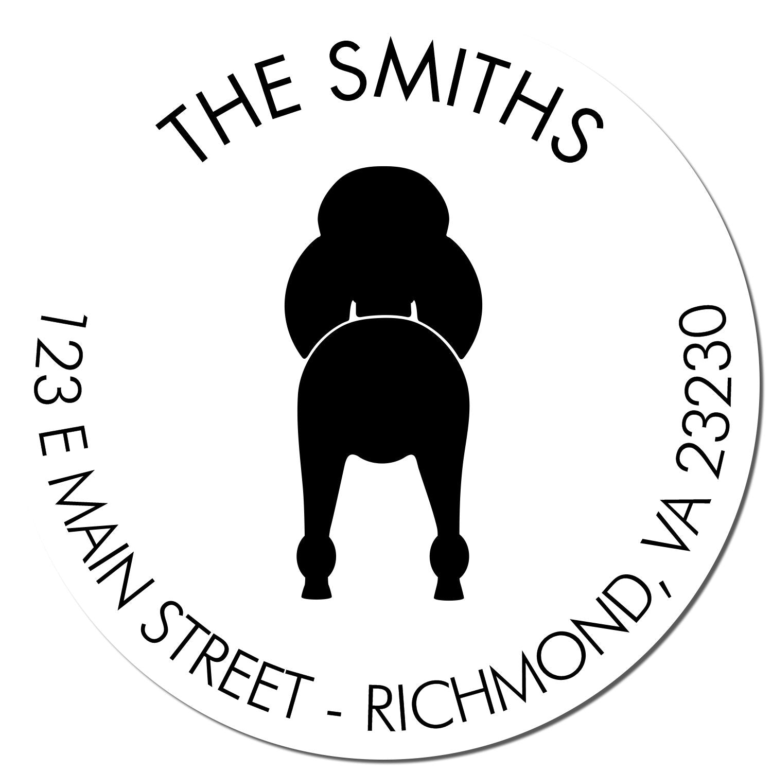 Slim Pre-Inked Standard Poodle Customized Home Address Rubber Stamp - Engineer Seal Stamps