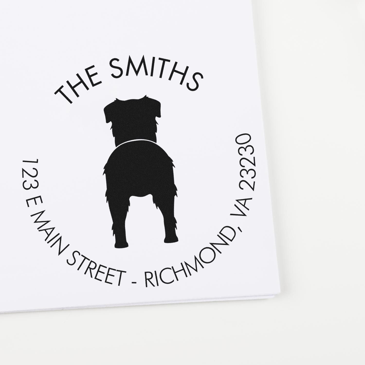 Slim Pre-Inked Toy Australian Shepherd Customized Address Label Rubber Stamp - Engineer Seal Stamps