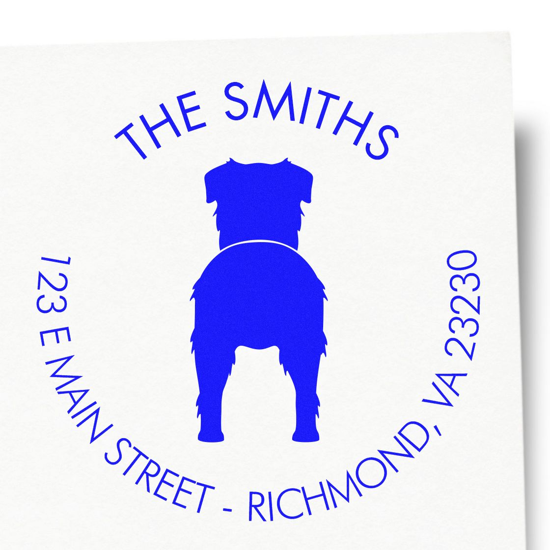 PSI Pre-Inked Toy Australian Shepherd Personalizable Address Label Rubber Stamp - Engineer Seal Stamps