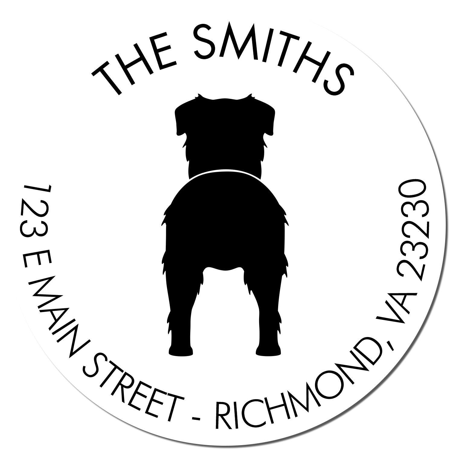 Slim Pre-Inked Toy Australian Shepherd Customized Address Label Rubber Stamp - Engineer Seal Stamps