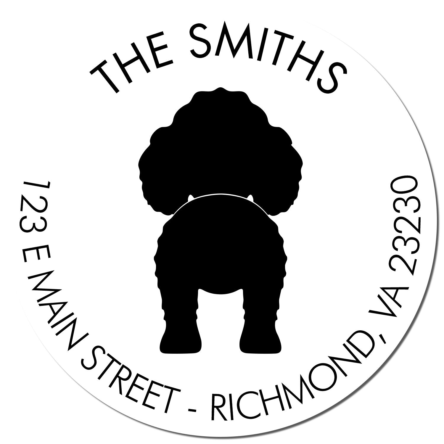 Self-Inking Toy Poodle Custom-Made Pet Address Stamp for Envelopes - Engineer Seal Stamps