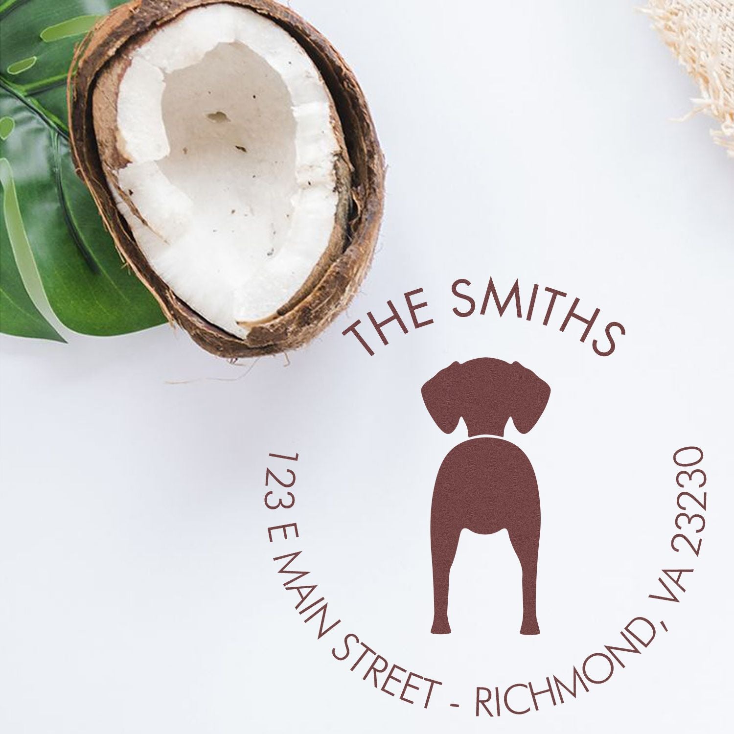 PSI Pre-Inked Vizsla Personalizable Address Label Stamp - Engineer Seal Stamps