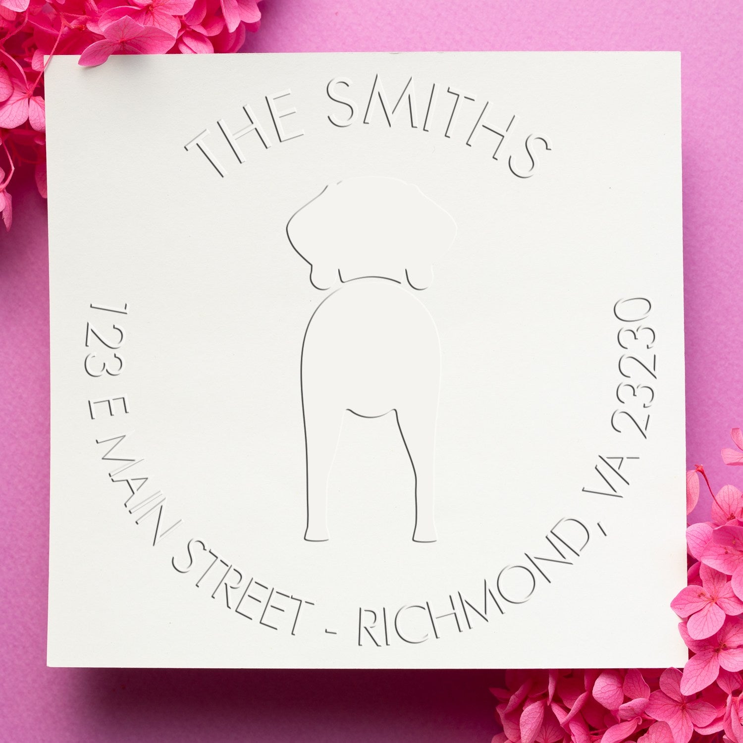 Hybrid Weimaraner Dog Custom New Address Seal - Engineer Seal Stamps