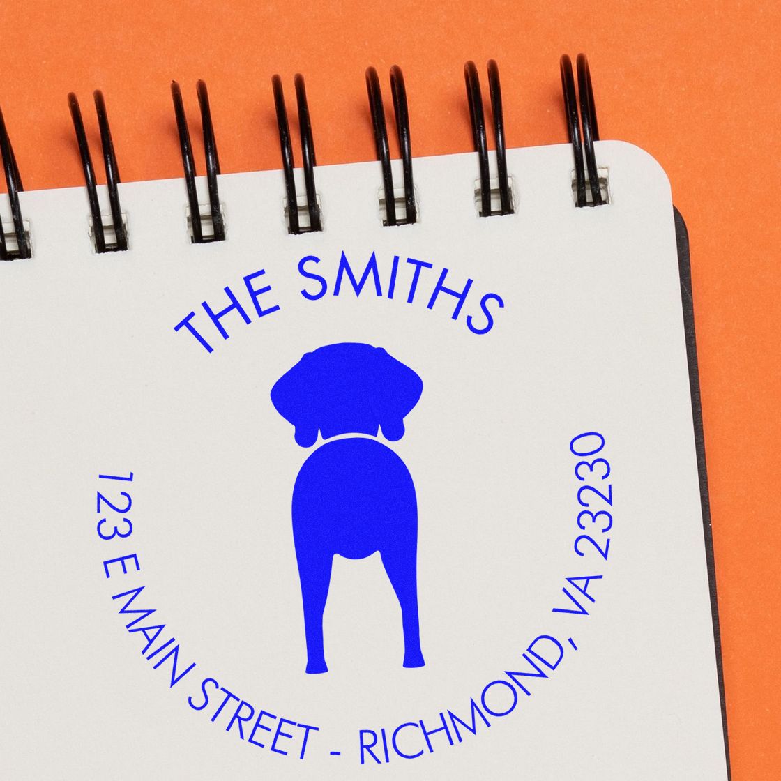 Slim Pre-Inked Weimaraner Customized Address Stamp - Engineer Seal Stamps