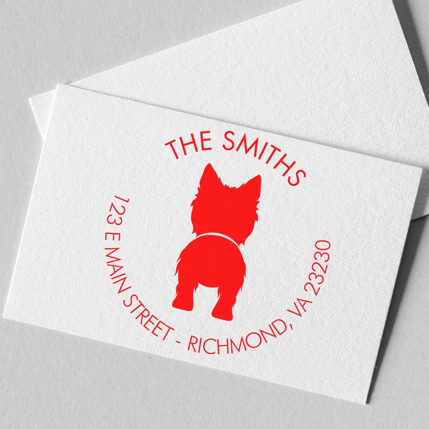 PSI Pre-Inked West Highland White Terrier Personalizable Address Label Stamp for Envelopes - Engineer Seal Stamps