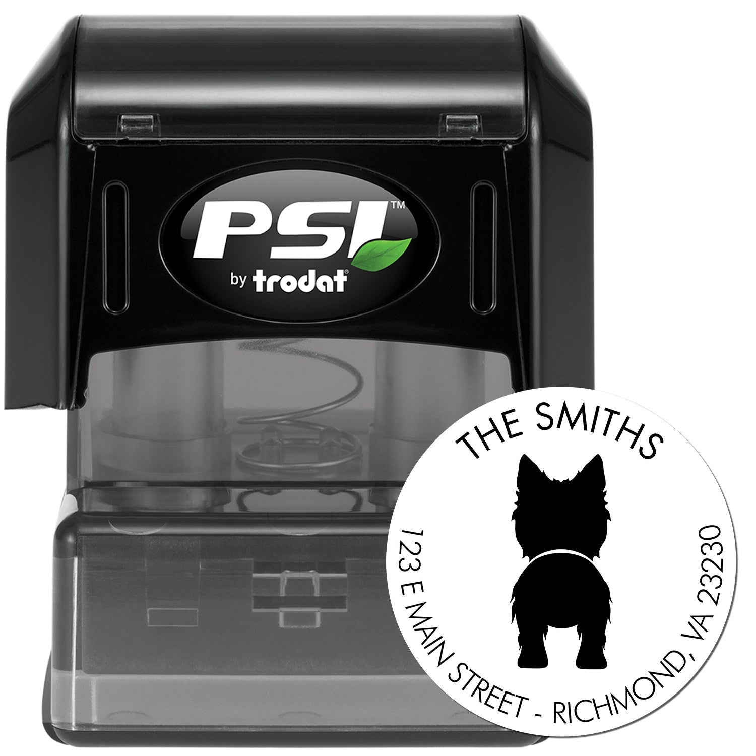 PSI Pre-Inked West Highland White Terrier Personalizable Address Label Stamp for Envelopes - Engineer Seal Stamps