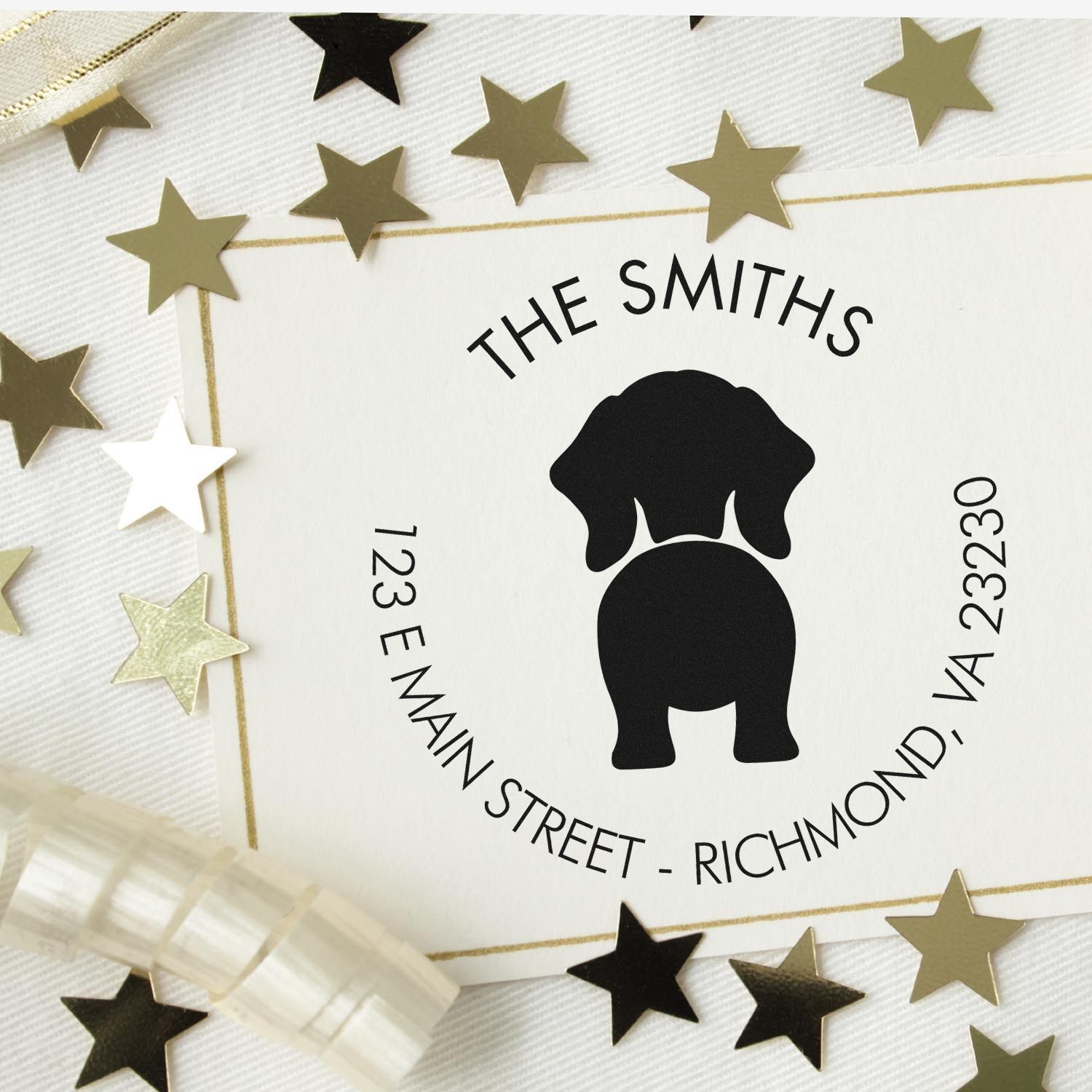 Wood Handle Wiener Customizable Address Return Stamp - Engineer Seal Stamps