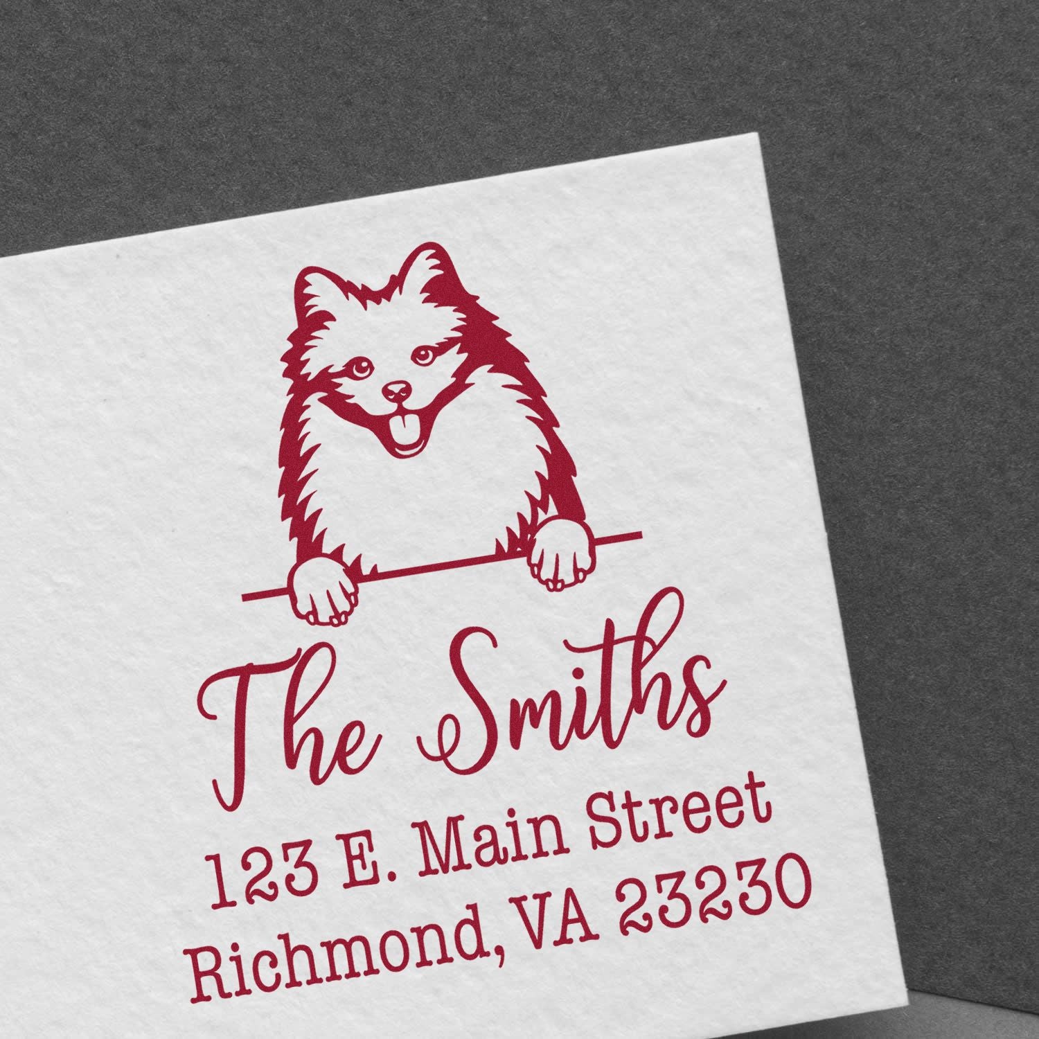 Slim Pre-Inked American Eskimo Customized Return Address Stamp - Engineer Seal Stamps