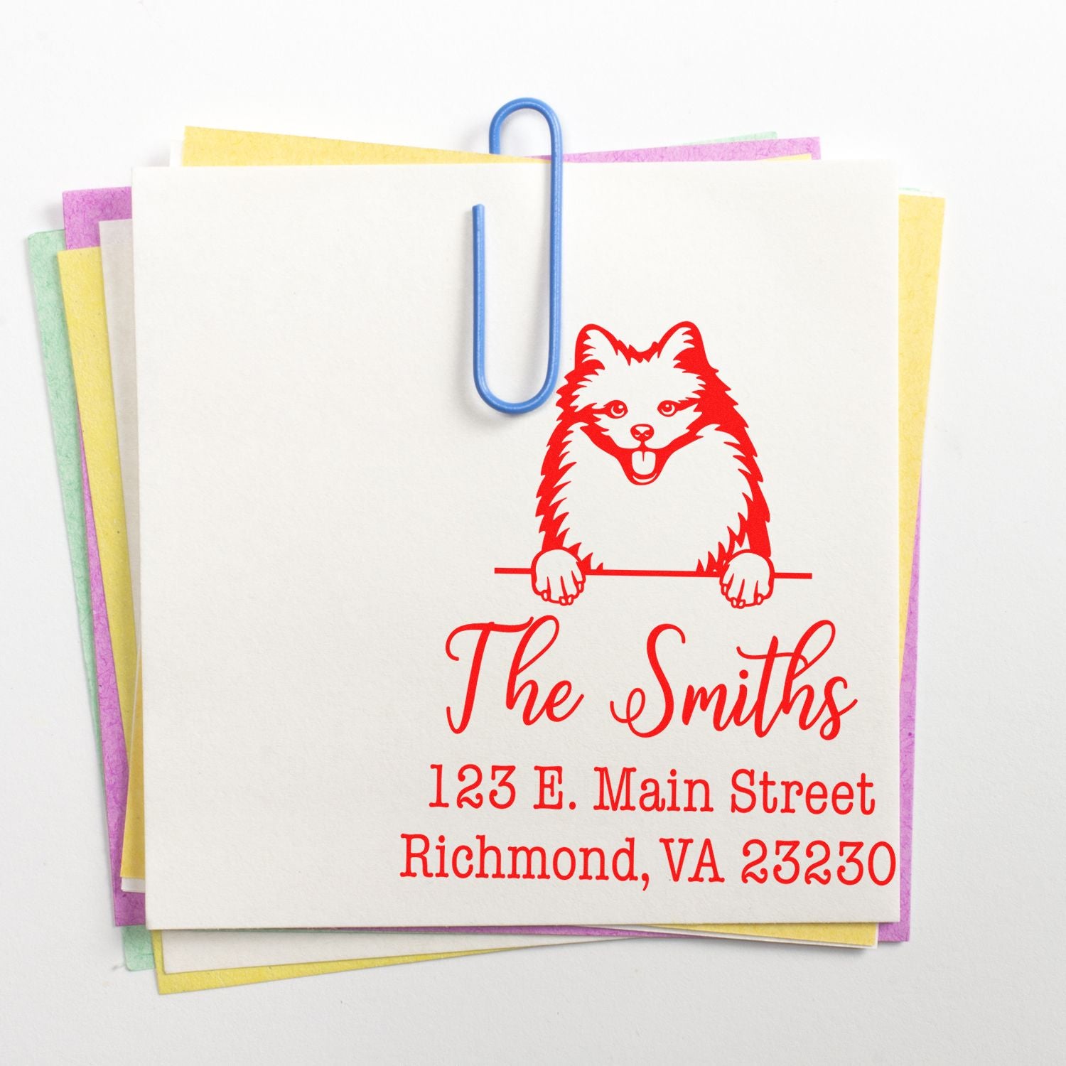 PSI Pre-Inked American Eskimo Personalizable Address Return Rubber Stamp - Engineer Seal Stamps