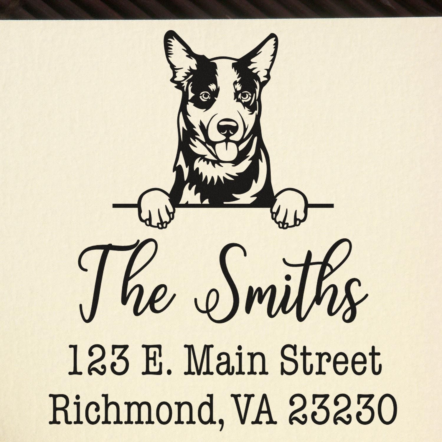 Slim Pre-Inked Australian Cattle Customized Return Address Rubber Stamp - Engineer Seal Stamps