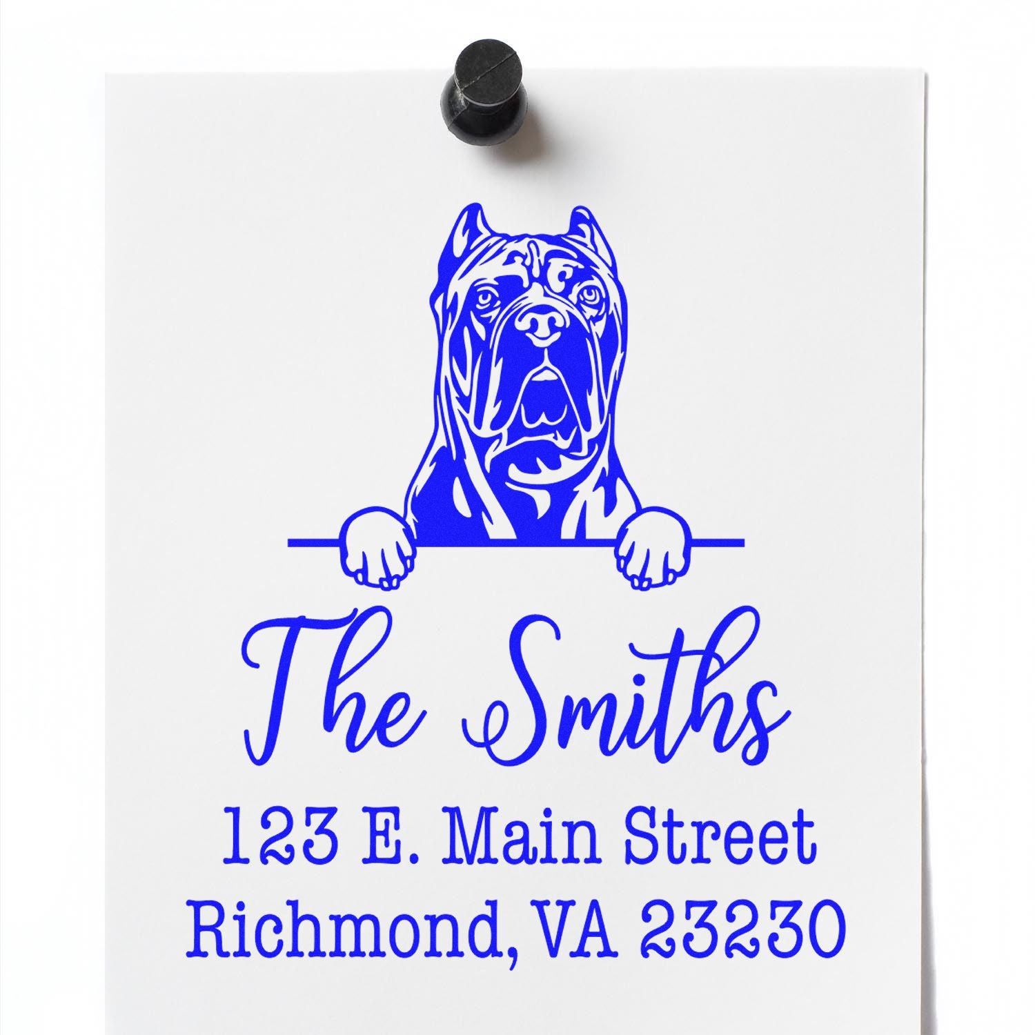 Self-Inking Cane Corso Dog Lover's Address Rubber Stamp - Engineer Seal Stamps