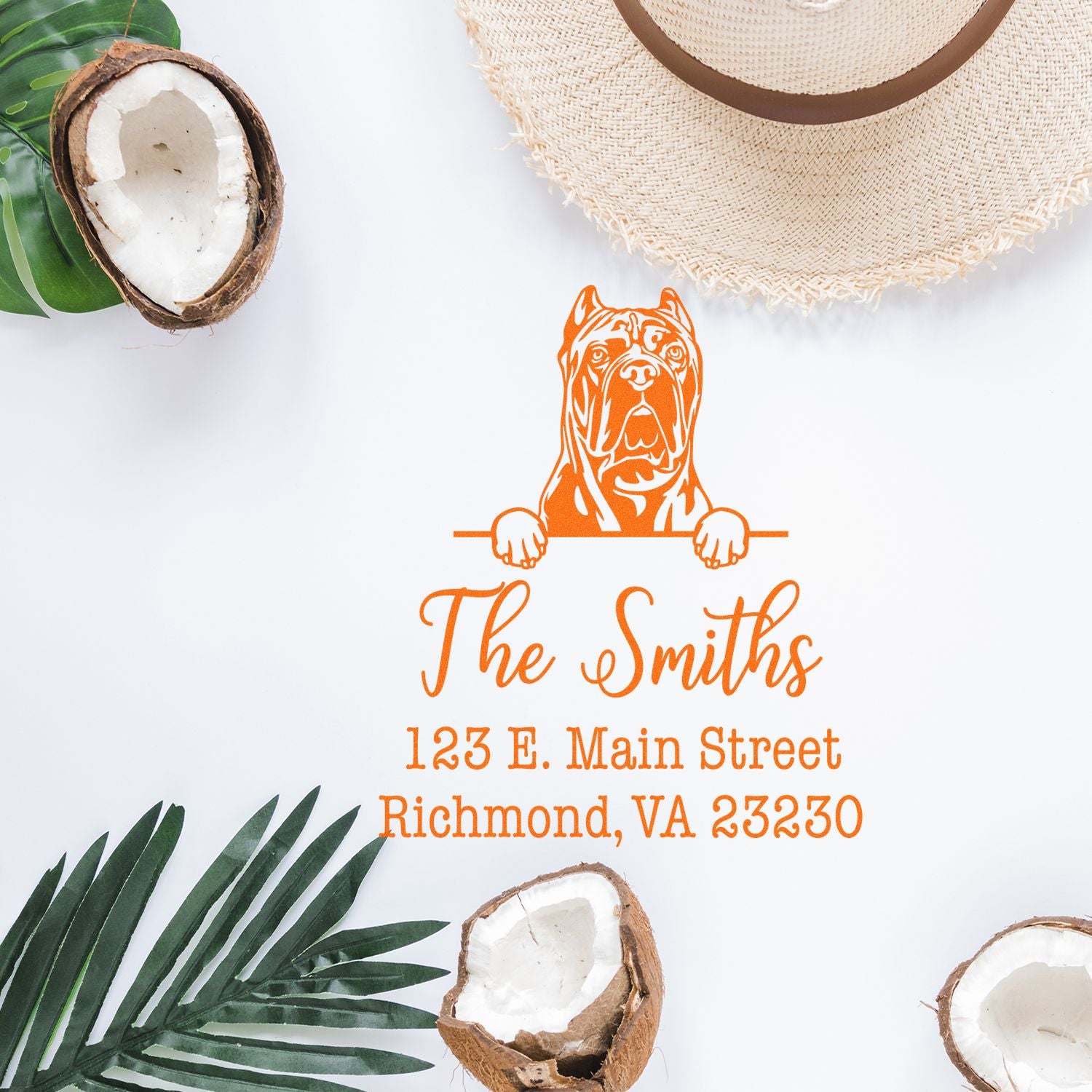 Self-Inking Cane Corso Dog Lover's Address Rubber Stamp - Engineer Seal Stamps