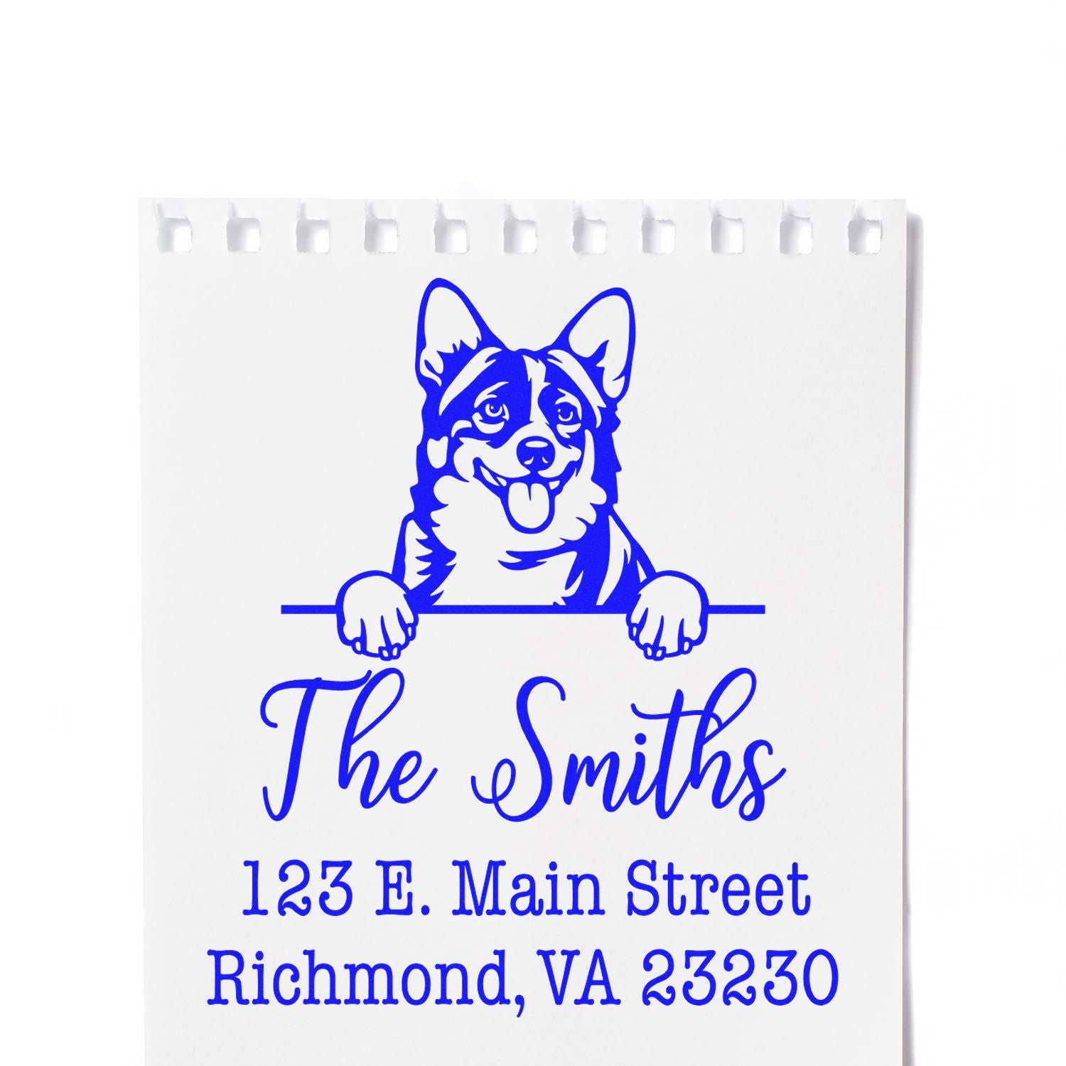 PSI Pre-Inked Cardigan Welsh Corgis Personalizable Custom Address Rubber Stamp - Engineer Seal Stamps