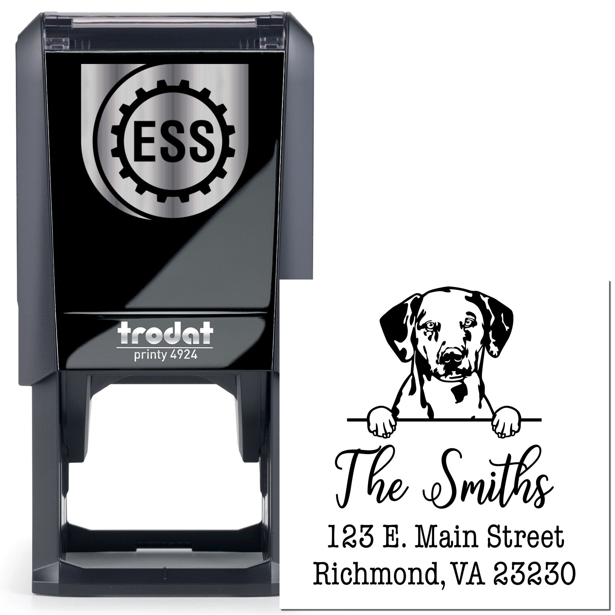 Self-Inking Dalmatian Dog Return Address Stamp for Envelopes - Engineer Seal Stamps