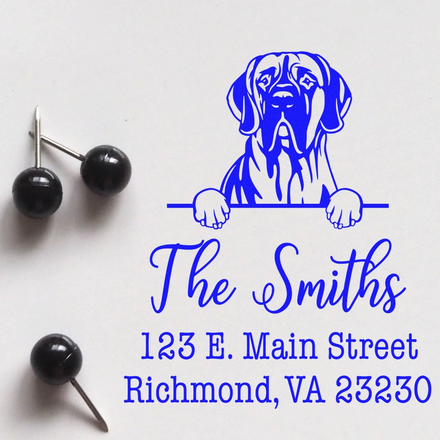 Self-Inking Great Dane Handcrafted Rubber Stamp - Engineer Seal Stamps