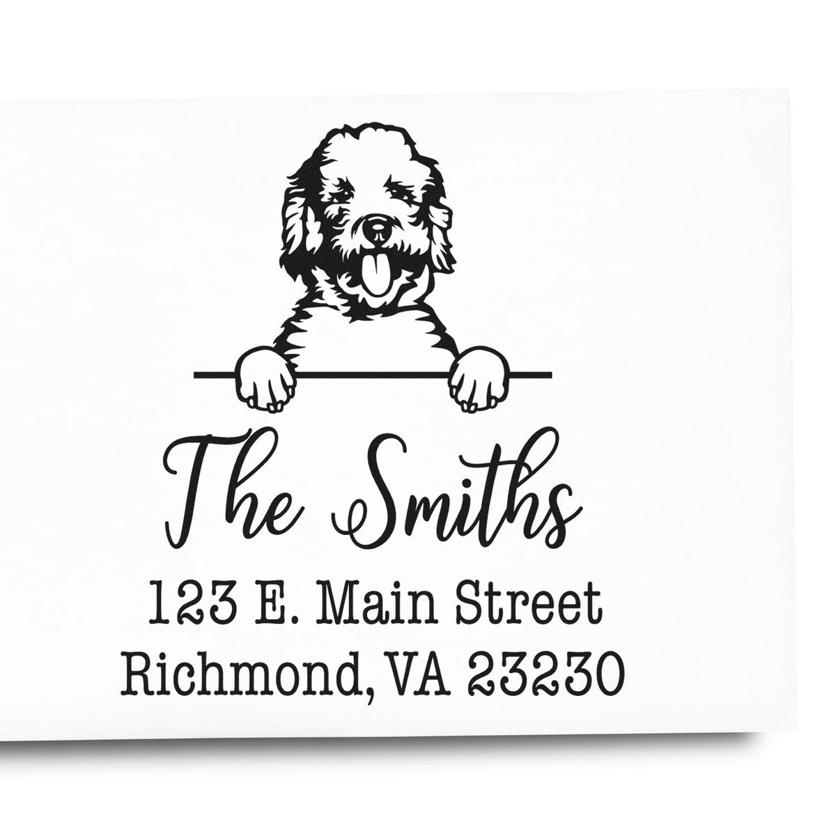 Self-Inking Labradoodle Handcrafted Stamp for Envelopes - Engineer Seal Stamps