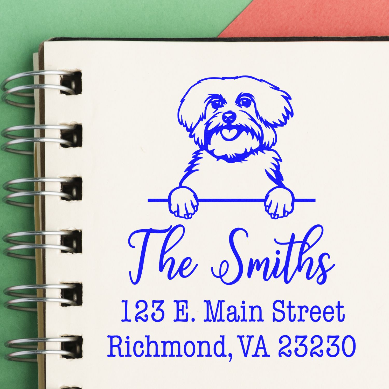 Wood Handle Maltese Customizable High-Quality Address Stamp for Envelopes - Engineer Seal Stamps