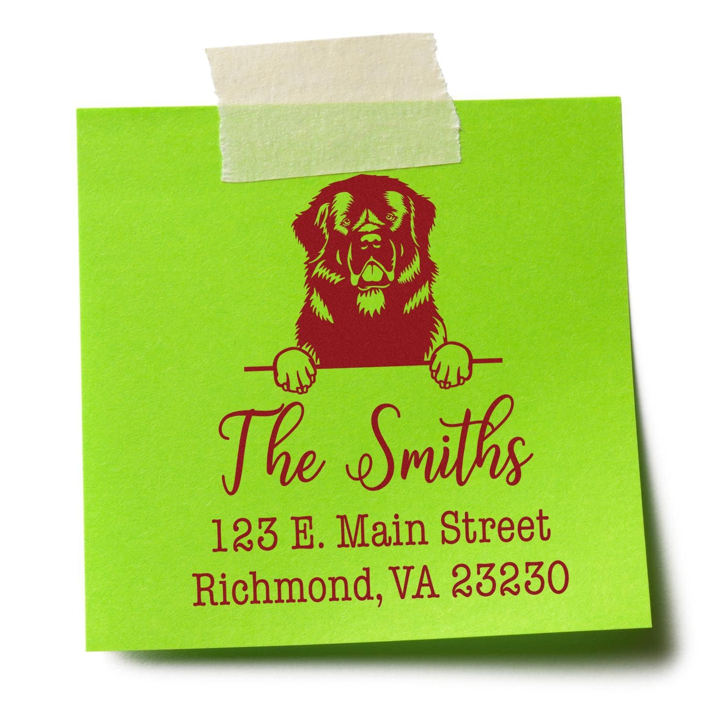 Self-Inking Newfoundland Handcrafted Address Label Stamp for Envelopes - Engineer Seal Stamps