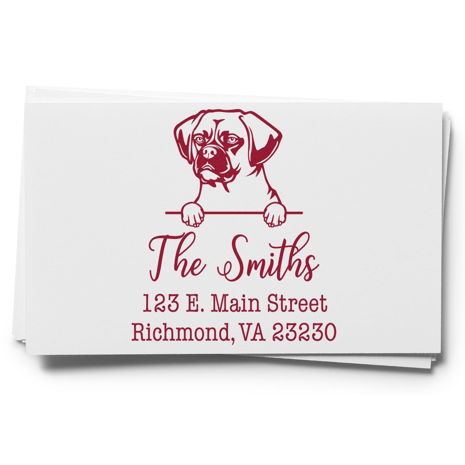 Wood Handle Puggle Customizable Home Address Stamper - Engineer Seal Stamps