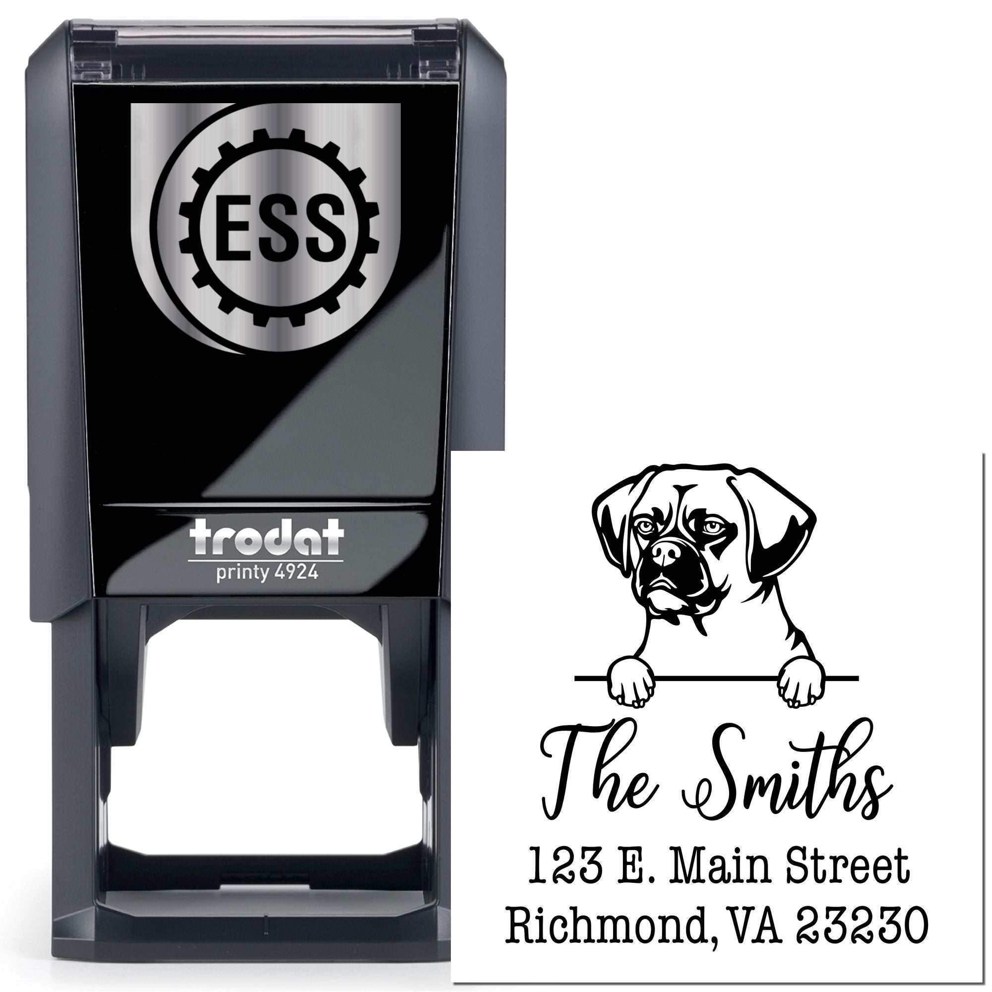 Self-Inking Puggle Handcrafted Address Return Stamp for Envelopes - Engineer Seal Stamps