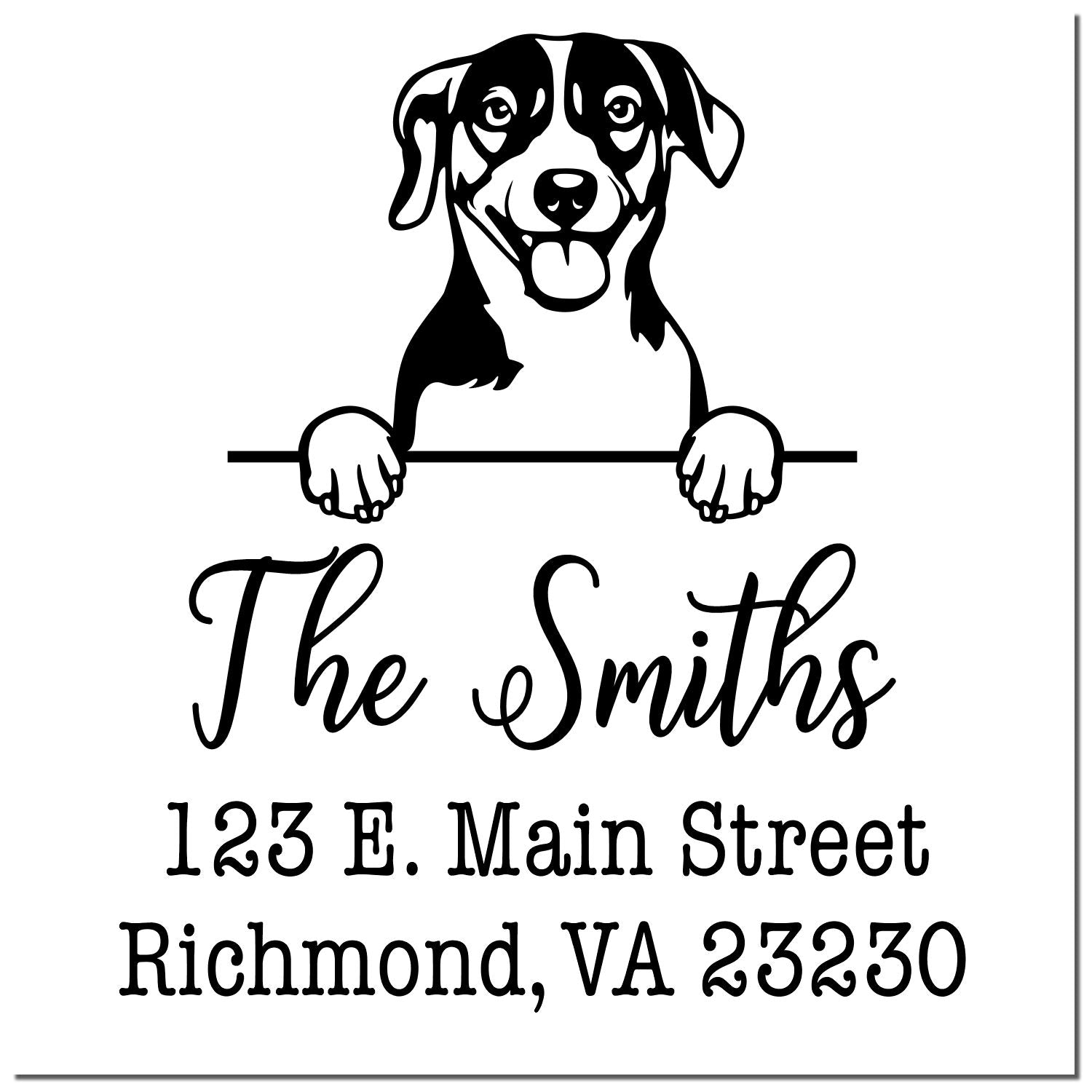 Self-Inking Russell Terrier Handcrafted Address Stamp - Engineer Seal Stamps
