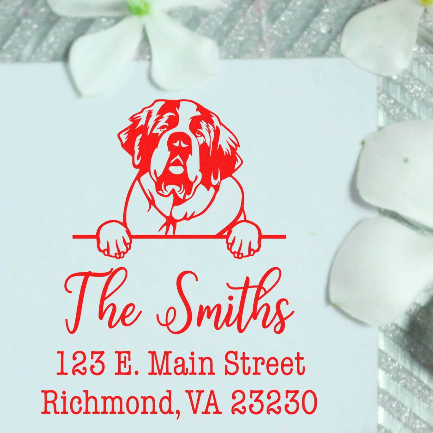 PSI Pre-Inked Saint Bernard Personalizable Inked Stamp - Engineer Seal Stamps