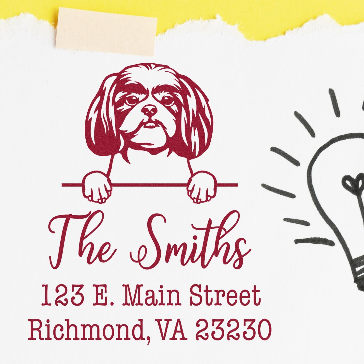 Self-Inking Shitzu Handcrafted Address Stamper - Engineer Seal Stamps