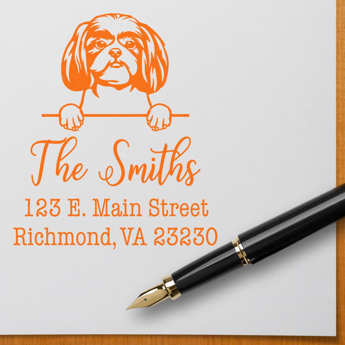 Self-Inking Shitzu Handcrafted Address Stamper - Engineer Seal Stamps