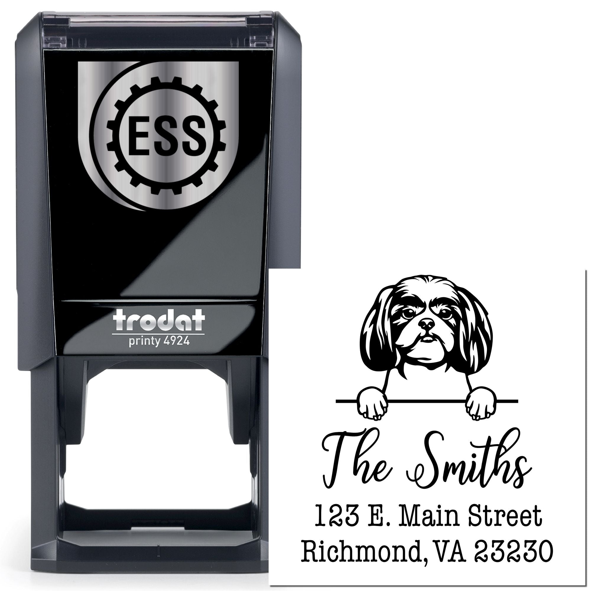 Self-Inking Shitzu Handcrafted Address Stamper - Engineer Seal Stamps