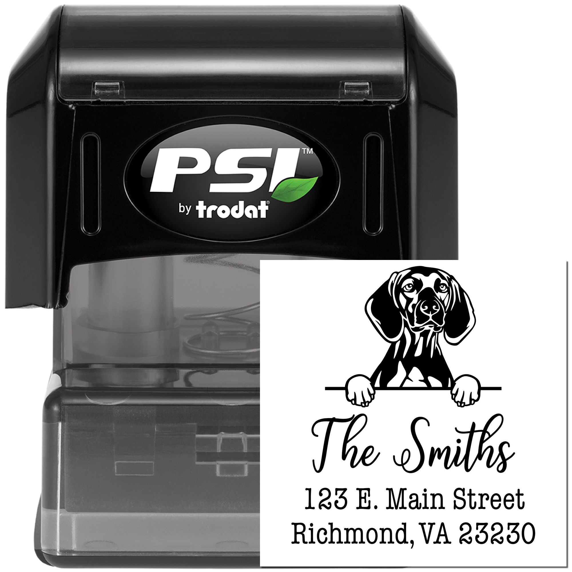 PSI Pre-Inked Vizslas Personalizable Inked Stamper - Engineer Seal Stamps