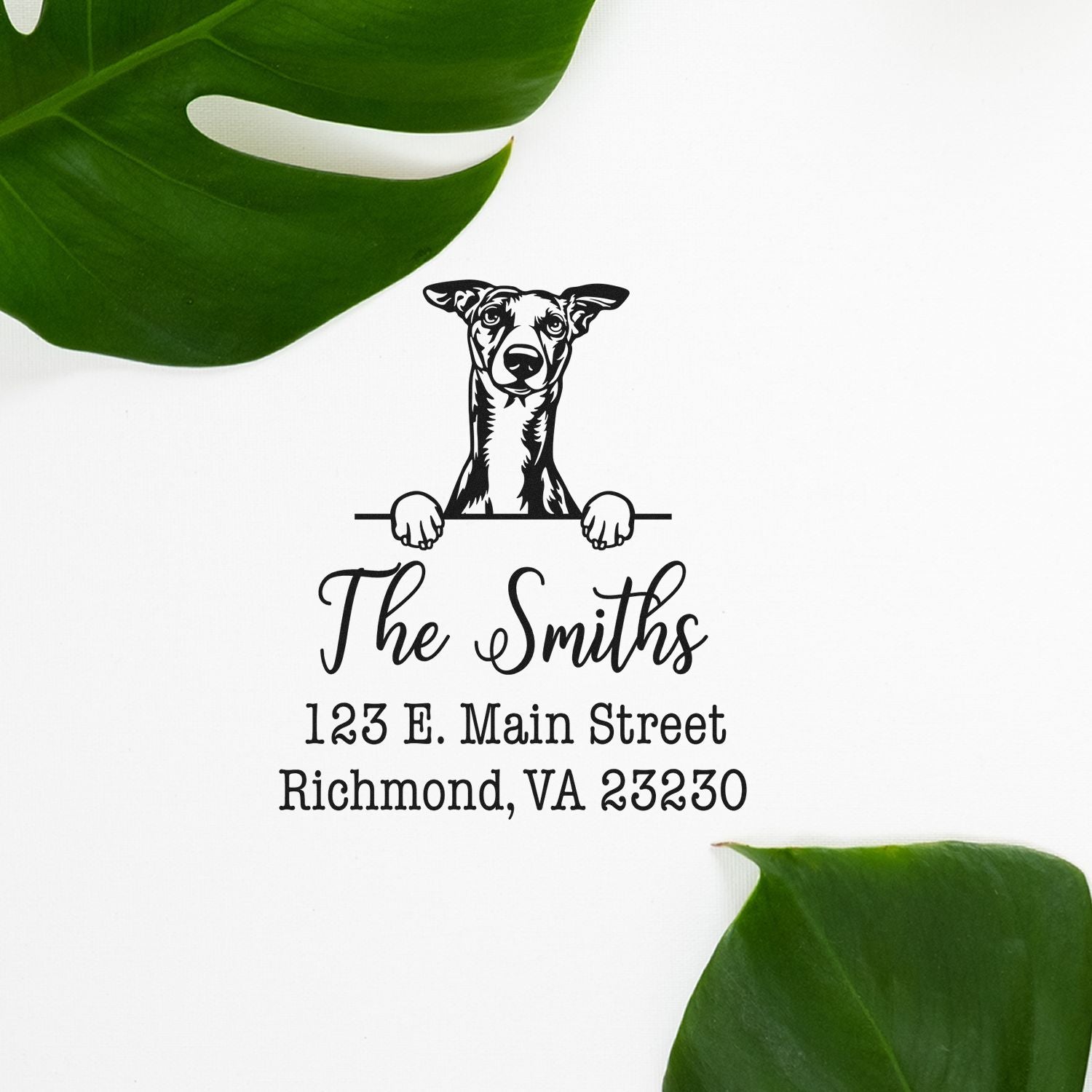 Wood Handle Whippet Customizable Mail Rubber Stamp - Engineer Seal Stamps