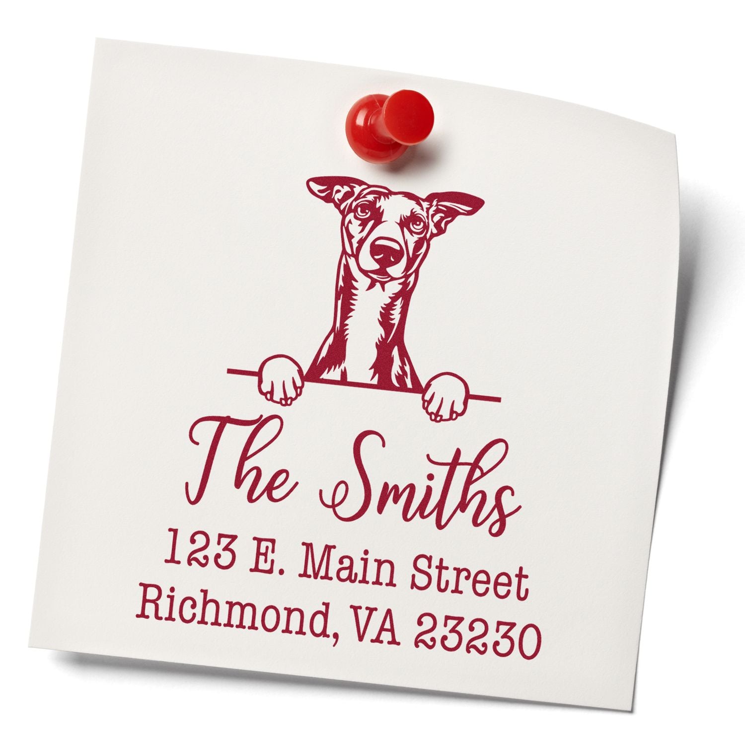 Slim Pre-Inked Whippet Personalized New Address Rubber Stamp - Engineer Seal Stamps