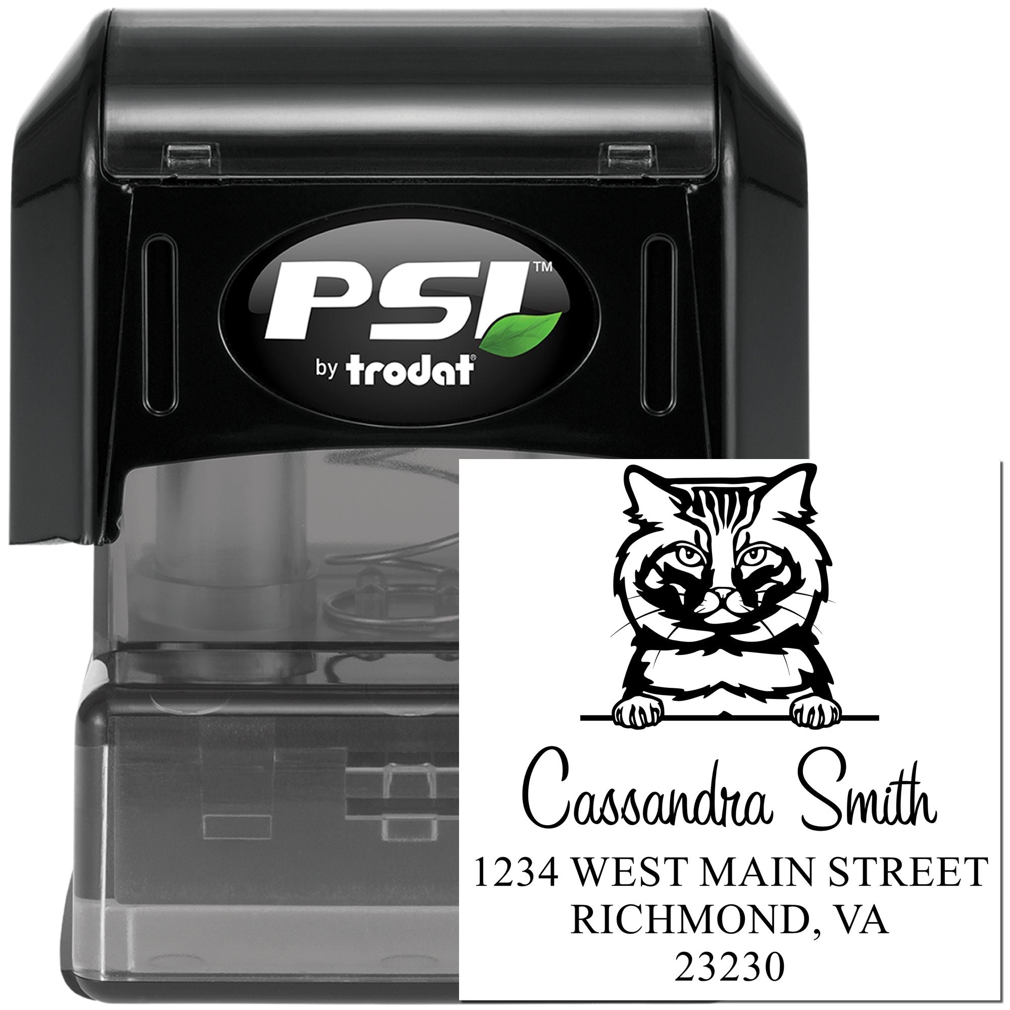 Pre-Inked American Bobtail Cat Customized Stamp - Engineer Seal Stamps