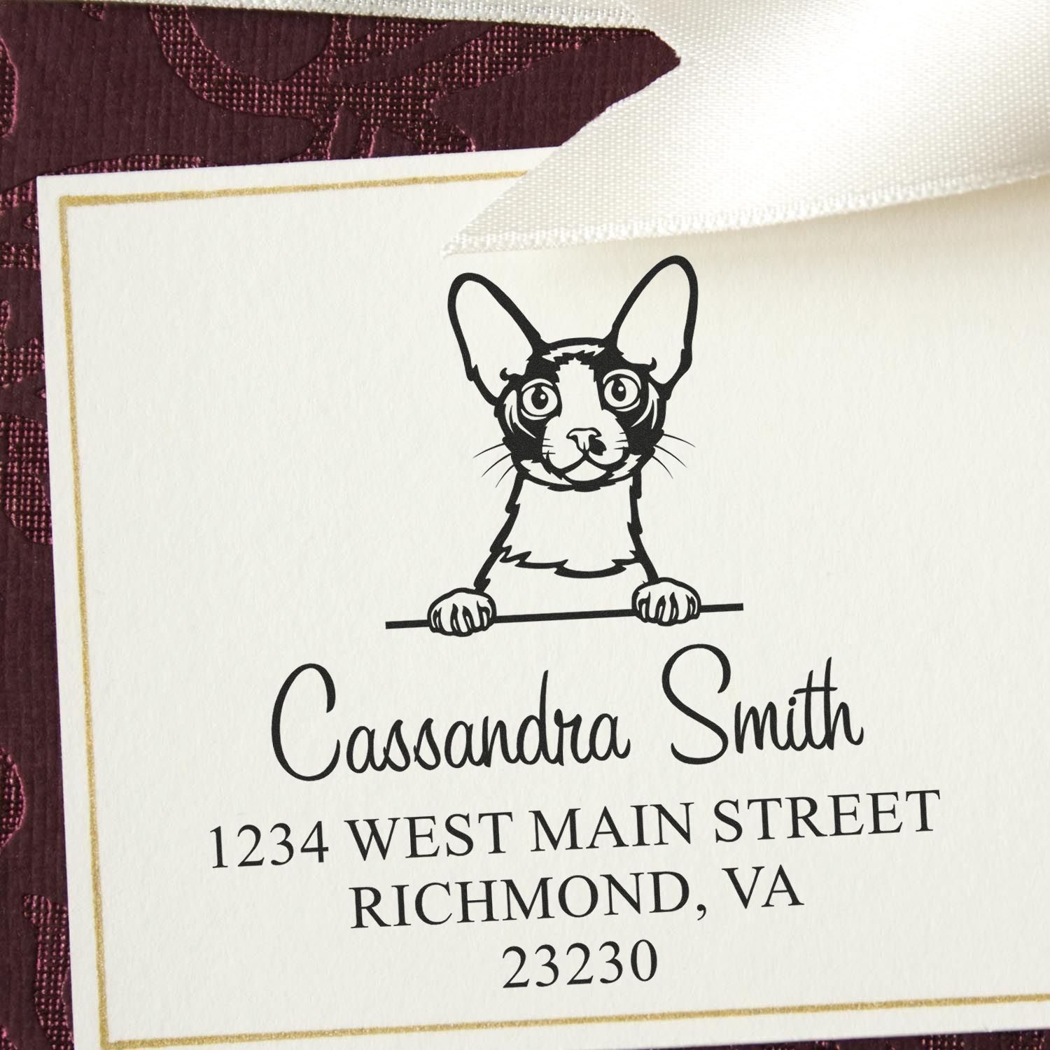 Cornish Rex Cat Custom Made Stamp - Engineer Seal Stamps