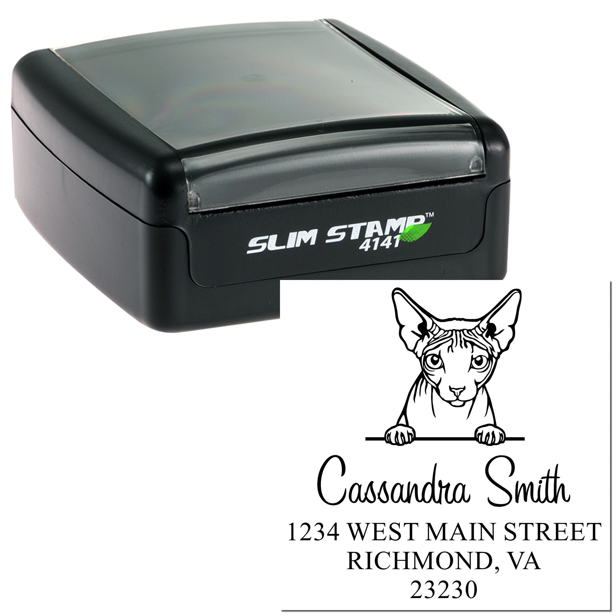 Don Sphynx Cat Address Stamps Personalized Stamp - Engineer Seal Stamps