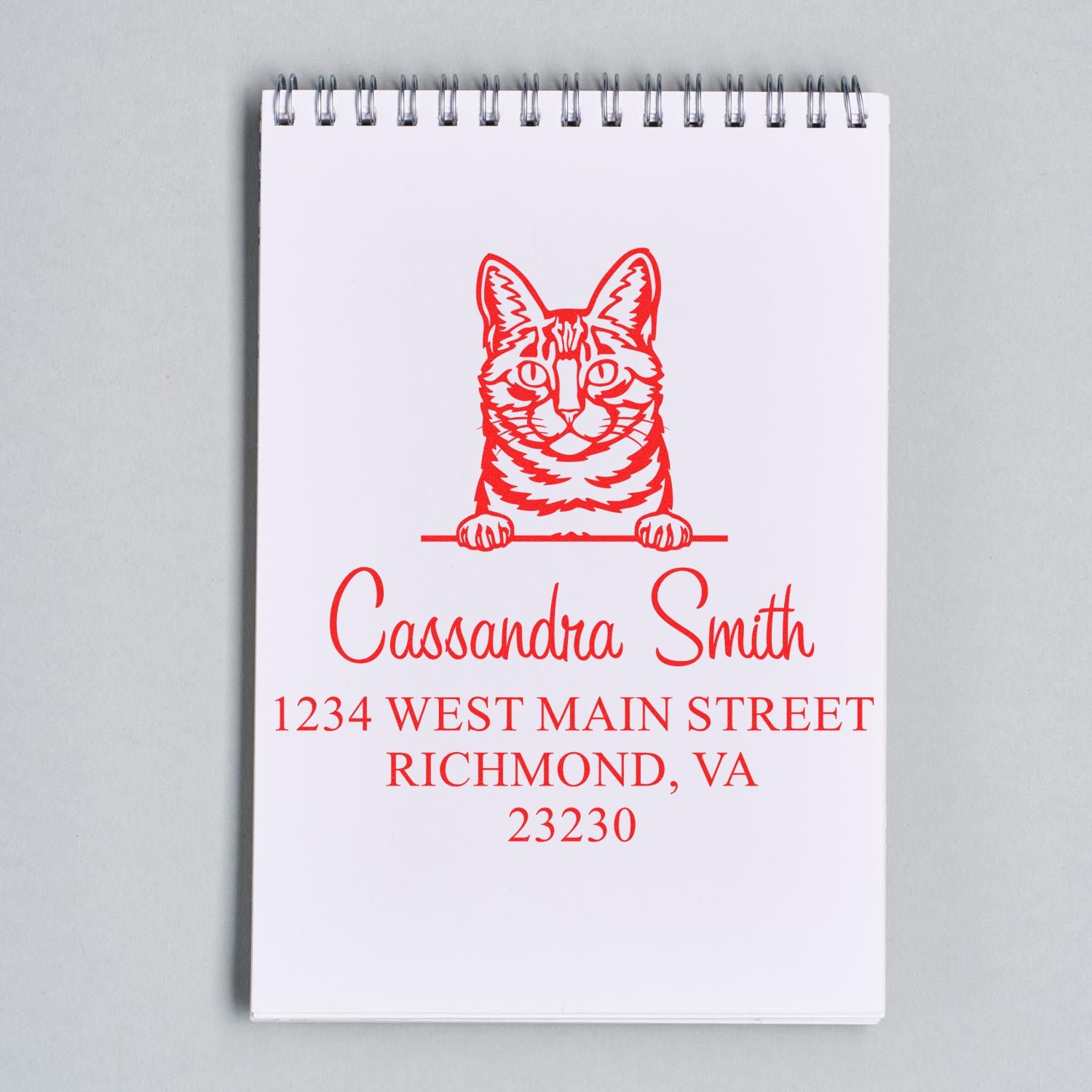 Self-Inking Dragon Li Cat Customized Home Address Stamp - Engineer Seal Stamps