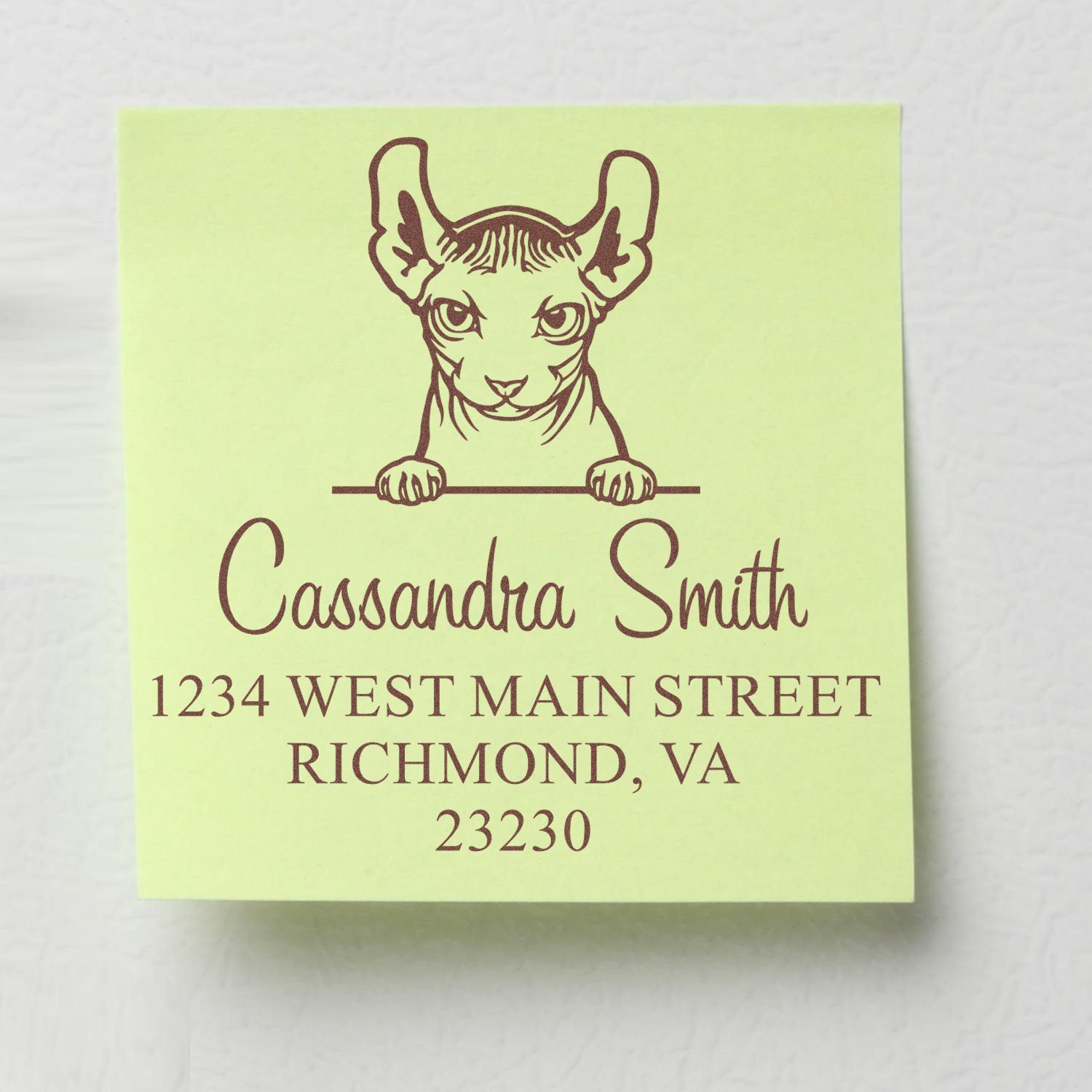 Self-Inking Dwelf Cat Customized Address Stamp - Engineer Seal Stamps